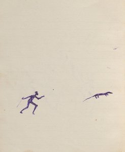 Kwatkwat people - (Aboriginal hunting goanna) Sketchbook mainly of activities of Aboriginals and Whites